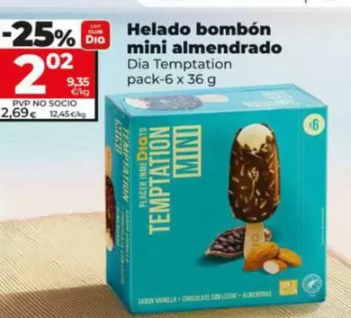 Dia - Helado Bombon Mini Almendrado