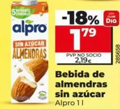 Alpro - Bebida De Almendras Sin Azucar