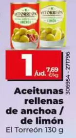 El Torreón - Aceitunas Rellenas De Anchoa / De Limon