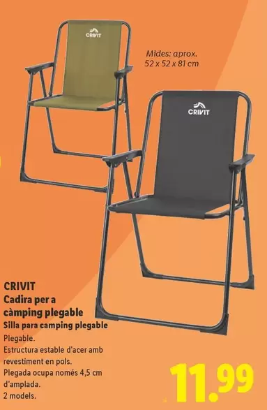 Crivit - Silla Para Camping Plegable