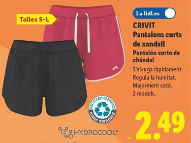 Crivit - Pantalón Corto De Chándal 