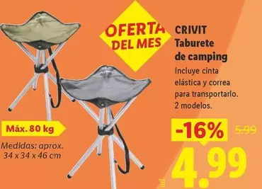 Crivit - Taburete De Camping