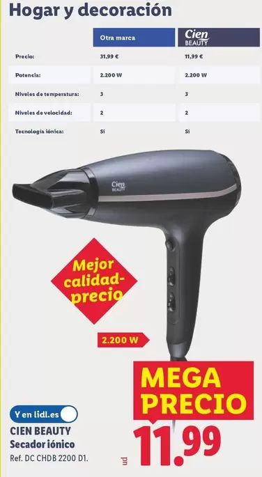 Cien Beauty - Secador Ionico