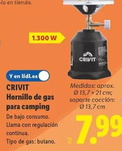 Crivit - Hornillo De Gas Para Camping