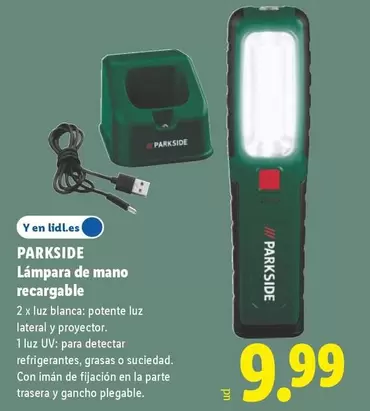Parkside - Lámpara De Mano Recargable