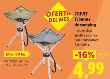 Crivit - Taburete De Camping