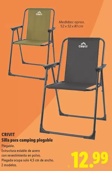 Crivit - Silla Para Camping Plegable