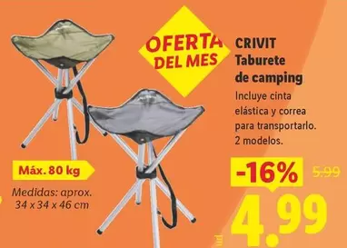 Crivit - Taburete De Camping