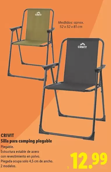 Crivit - Silla Para Camping Plegable