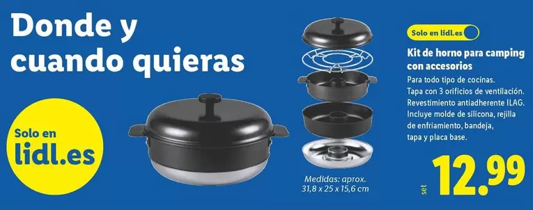 Kit De Horno Para Camping Con Accesorios