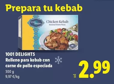 1001 Delights - Relleno Para Kebab Con Carne De Pollo Especiada