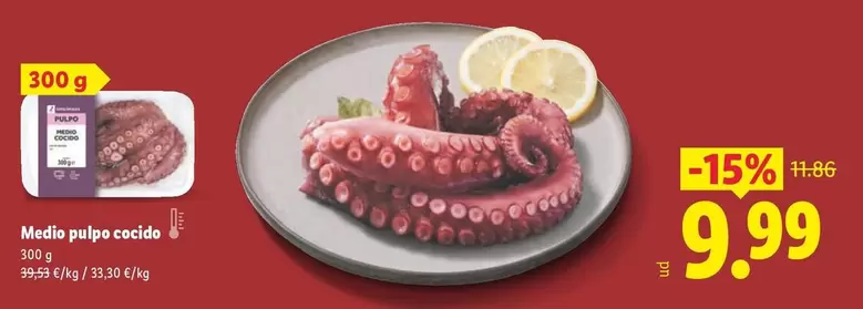 Medio Pulpo Cocido
