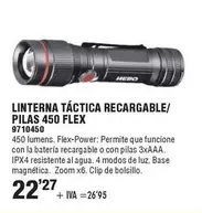 Linterna Táctica Recargable/ Pilas 450 Flex