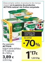 Activia - Iogurt Amb Bifidus 0% Natural
