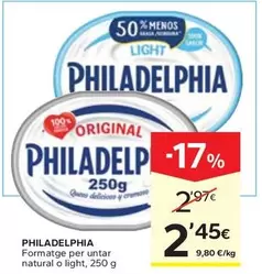 Philadelphia - Formatge Per Untar Natural O Light