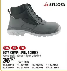 Bellota - Bota Comp+, Piel Nobuck