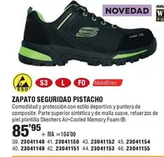 Zapato Seguridad Pistacho
