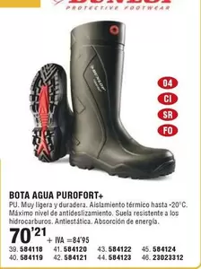 Dunlop - Bota Agua Purofort+