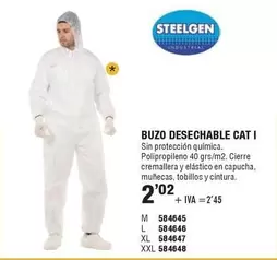 Buzo Desechable Cat I