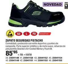 Skechers - Zapato Seguridad Pistacho