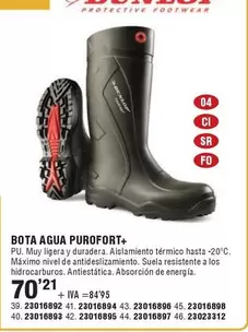 Dunlop - Bota Agua Purofort+