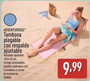 Adventuridge - Tumbona Plegable Con Respaldo Ajustable