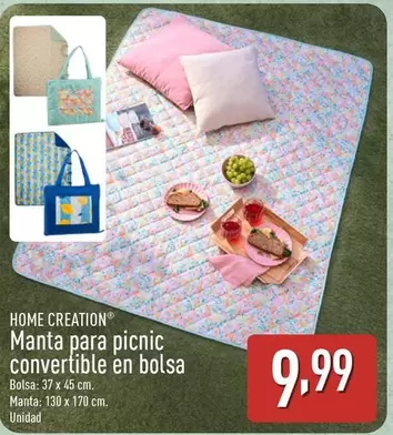 Home Creation - Manta Para Picnic Convertible En Bolsa