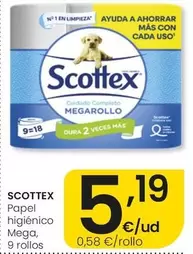 Scottex - Papel Higienico Mega