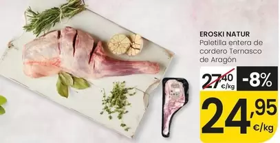 Eroski Natur - Paletilla Entera De Cordero Ternasco De Aragon