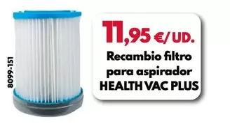 Recambio Filtro Para Aspirador Health Vac Plus