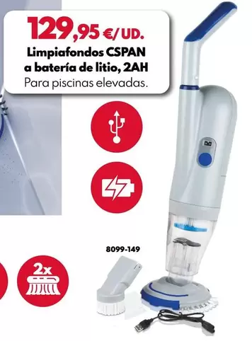 Limpiafondos CSPAN A Batería De Litio, 2AH