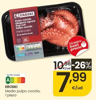 Eroski - Medio Pulpo Cocido