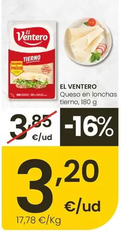 El Ventero - Queso En Lonchas Tierno
