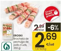 Eroski - Brocheta De Pechuga De Pollo