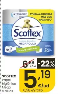 Scottex - Papel Higienico Mega