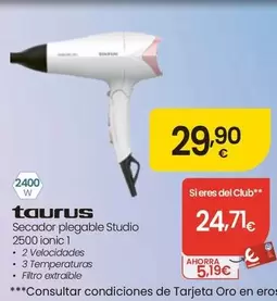 Taurus - Secador Plegable Studio 2500 Ionic 1