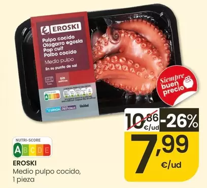 Eroski - Medio Pulpo Cocido