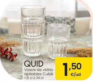 Quid - Vasos De Vidrio Apilables Cubik