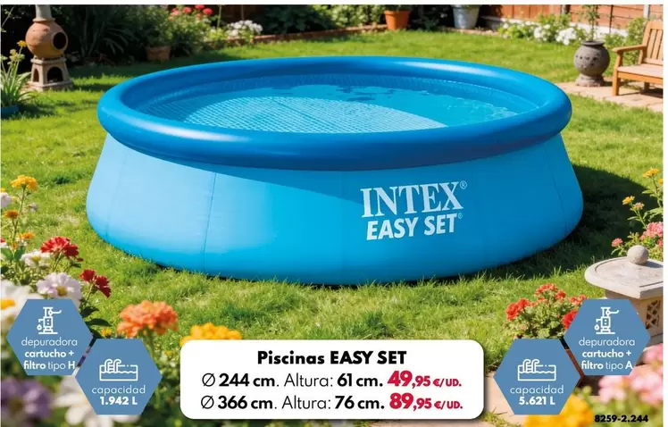 Intex - Piscina Easy Set - CON DEPURADORA 366X76CM