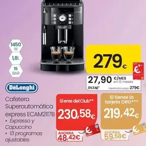 DeLonghi - Cafetera Superautomatica Express Ecam217b