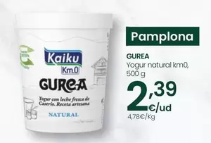 Kaiku - Gurea Yogur Natural