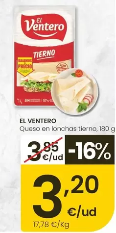 El Ventero - Queso En Lonchas Tierno
