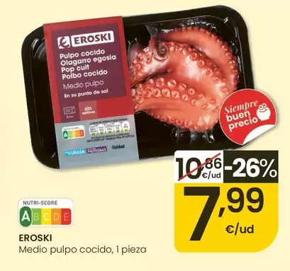 Eroski - Medio Pulpo Cocido