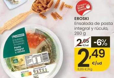 Eroski - Ensalada De Pasta Integral Y Rucola