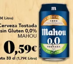 Mahou - Cerveza Tostada Sin Gluten 0.0%