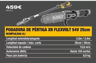 Dewalt - Podadora De Pértiga XR Flexvolt 54V 25Cm
