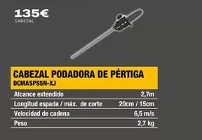 Dewalt - Cabezal Podadora De Pértiga DCMASPS5N-XJ