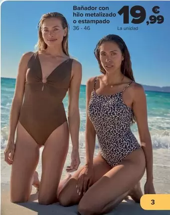 Bañador Con Hilo Metalizado O Estampado