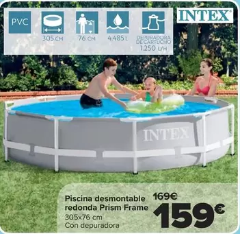 Intex - Piscina Desmontable Redonda Prism Frame