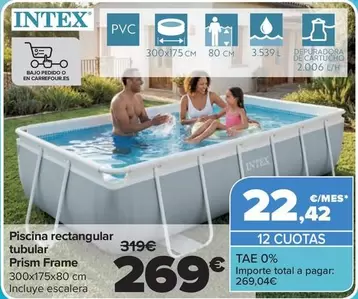 Intex - Piscina Rectangular Tubular Prism Frame